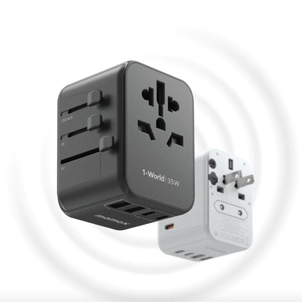 Momax UA9 1-World PD35W 5 Ports + AC Travel Adapter
