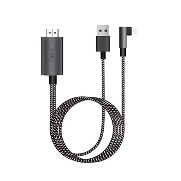 WIWU Lightning to HDMI USB 2.0 Ultra HD 1080P 4k Charging HDTV Video Cable Adapter Converter for iPhone XS, iPhone Series, iPad Series