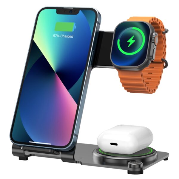 WiWU Wi-W005 Power Air 3 in 1 15W Wireless Charger