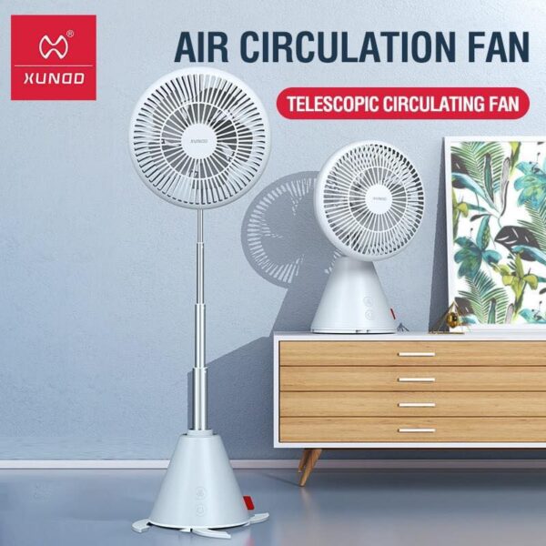Xundd XDOT-024 Telescope Circulating 8000mAh Rechargeable Oscillating Fan
