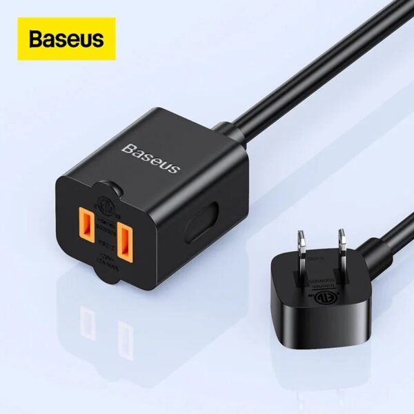 Baseus Mini Travel Power Strip 1500W Power US Extension Plug with 1m Extension Cable