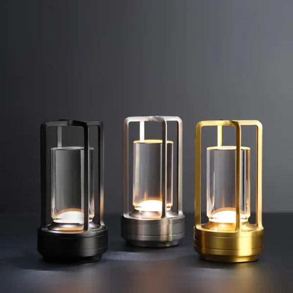 Modern Aluminum Portable Dimmable Rechargeable LED Table Lamp