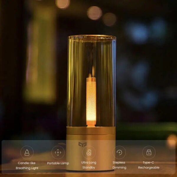 Yeelight Atmosphere Candle Light 1800K Stepless Dimming LED Night Light with Type C Charging