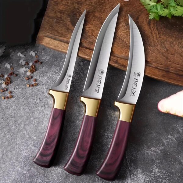 PLYS Stainless Steel Boning Knife Set For Kitchen Fruit Knife Peeling Knife Meat Cutting