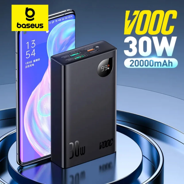 Baseus Adaman2 Digital Display Fast Charge Power Bank 20000mAh 30W (VOOC Edition）