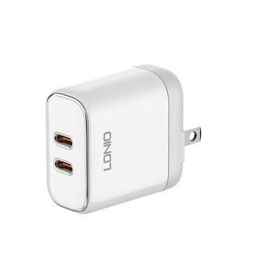 LDNIO A2528M (MFI Certified) Charger Dual USB-C Port 35w Fast Charging