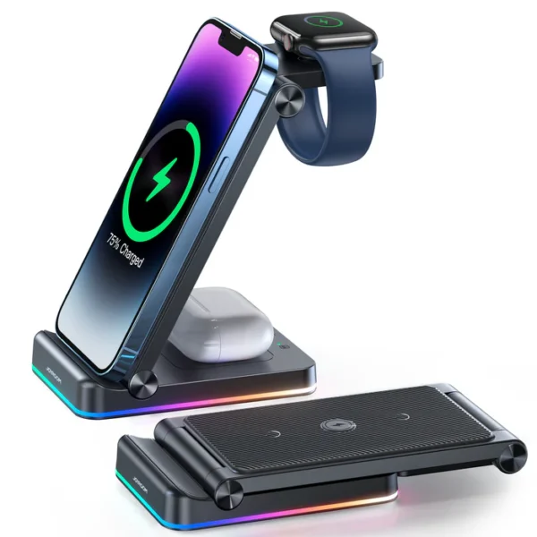 JOYROOM JR-WQN01 3-in-1 Foldable Wireless Charging Station