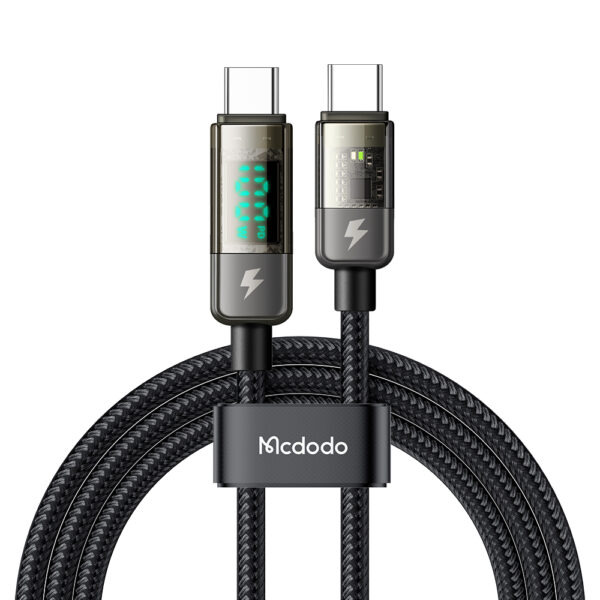 Mcdodo CA-361 Digital Pro Auto Power Off Type-C to Type-C Transparent Data Cable 1.2M