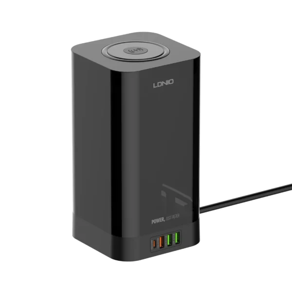 LDNIO SEW4485 Multiple 2500W EU Plug USB and Wireless Charging Power Tower Power Strip