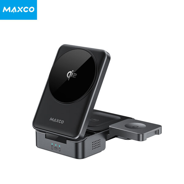 Maxco MW13 Qi2 3in1 15W Magnetic Wireless Charger