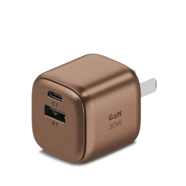 Momax 30W GaN Tech 1 – Charge Dual Port GaN Charger (Sandstone)