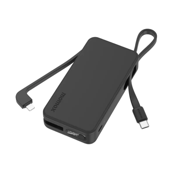 Momax 1-Power Vital+ Power Bank With Built-In USB-C and Lightning Cable