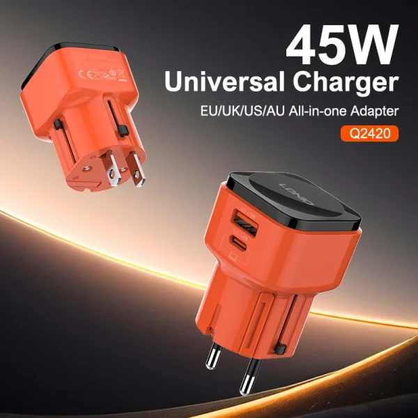 LDNIO Q2420 GaN 45W Exclusive Design Universal Travel Charger