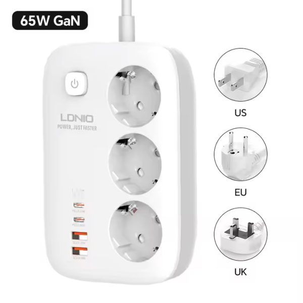 LDNIO SE3436 65W GaN Power Strip | Fast & Safe Charging