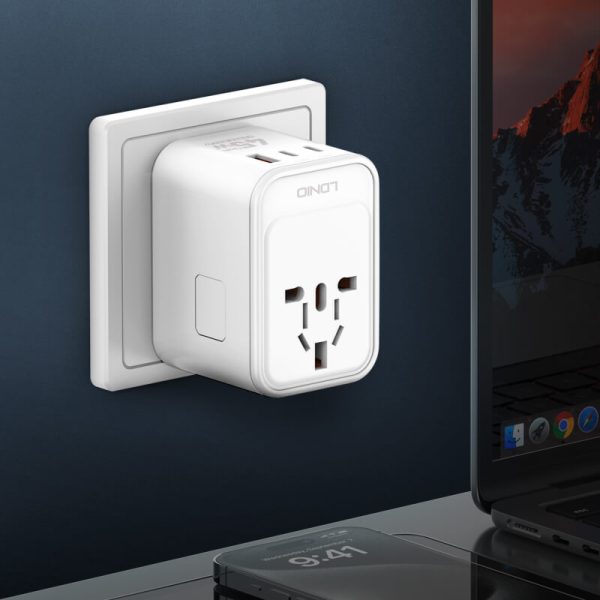LDNIO Z8 GaN 45W 3-Port Fast Universal Charger Adapter