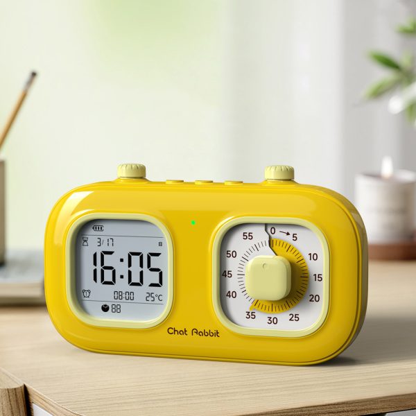 Chat Rabbit Dual Screen Thermometer Time Manager