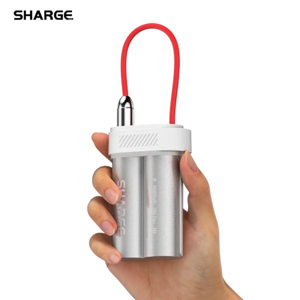 SHARGE Pouch Mini 10000mAh 30W Power Bank with Built-in USB C Cable