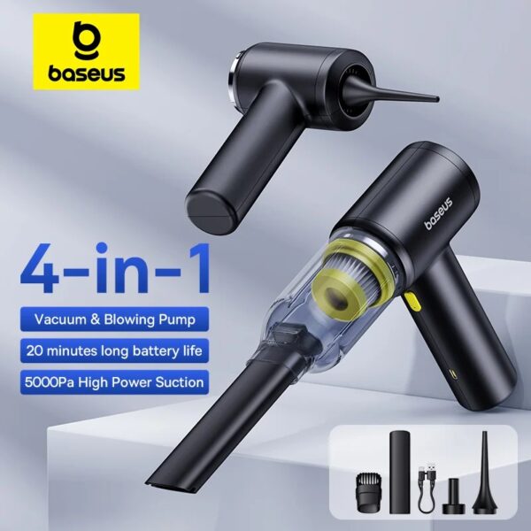 Baseus AT Car Vacuum Cleaner 5000Pa Wireless Air Dust Blower Gun for Car Home