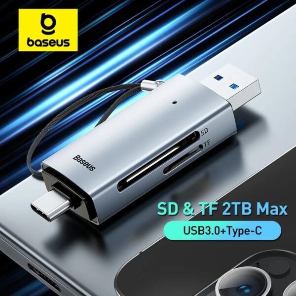 BASEUS Airjoy USB-A and Type-C to SD/TF Card Reader