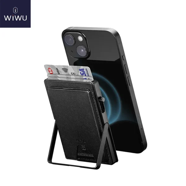 WiWU MW-006 Designed 6 Compartment PU Magnetic Stand Card Holder
